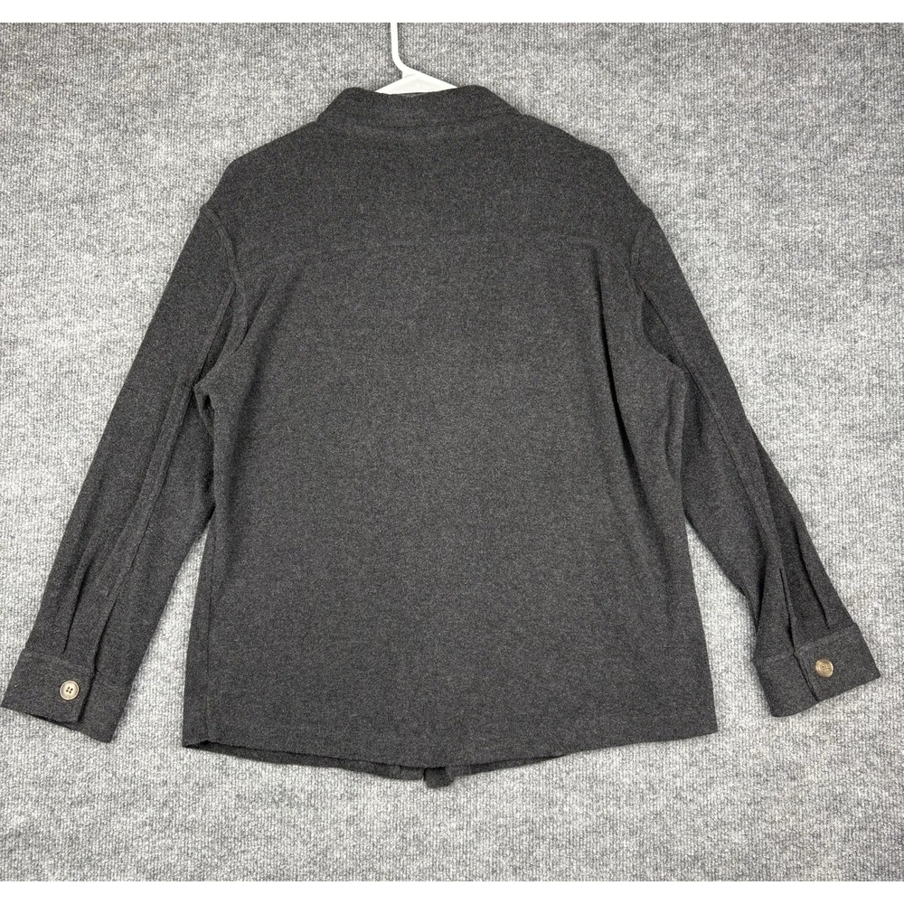 32 Degrees Heat Womens Medium Gray Fleece Shacket Button Front Shirt Jacket - Picture 3 of 7